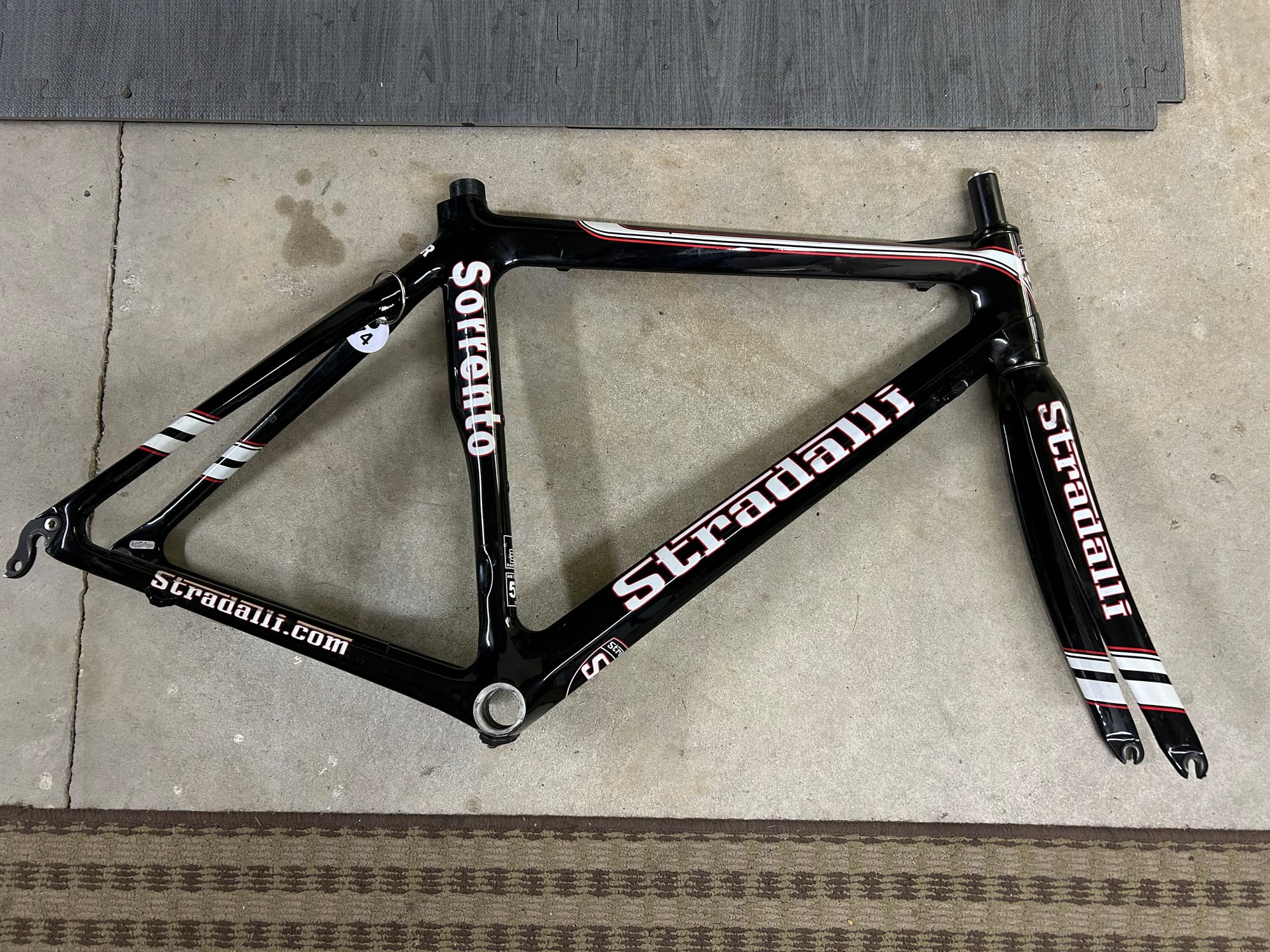 The Tri For The 22 bike frame prepared for the campaign